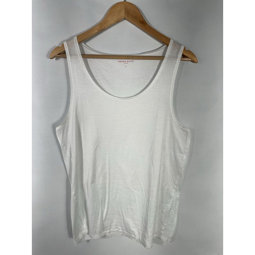 Derek Rose Men's‎ Large White Tank Top